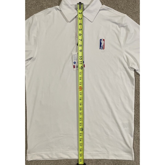 USAG Polo Shirt Adult Medium White Amateur Tour Poly Golf Short Sleeve Cool Logo - Picture 3 of 9